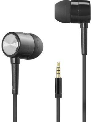 Die Grup Kablolu Kulak Içi Mikrofonlu Kulaklık 3.5 mm Pc Telefon Uyumlu Siyah DHH1111BK