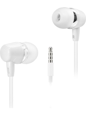 Die Grup Kablolu Kulak Içi Mikrofonlu Kulaklık 3.5 mm Pc Telefon Uyumlu Beyaz DHE7000WT
