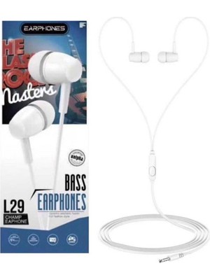 Die Grup L29 Platoon Bass Earphones Kulaklık Beyaz