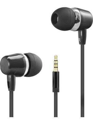 Die Grup Kablolu Kulak Içi Mikrofonlu Kulaklık 3.5 mm Pc Telefon Uyumlu Siyah DHE7000BK