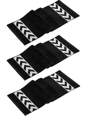 Toptan Budur Home Sergeant 30X100 CM%100 PAMUK(450 Gsm) Siyah 3'lü Spor Havlusu Fitness Gym Golf Boks Havlusu Si
