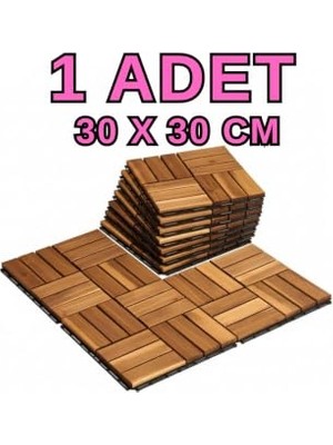 Toptan Budur 1 Adet 30X30 cm Tik Karo Deck Teak Yer Karosu Masif Ahşap Sudan Etkilenmez Bahçe Banyo Parkesi Kah