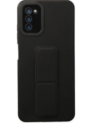 İlkyaz Fashion Ifk Samsung Galaxy A03S Kılıf Mega Standlı Silikon - Siyah