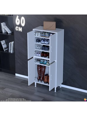 modilayn M- Enzo Baharat Raflı 60 cm Ocak Altı Mutfak Dolabı - Çekmece, Kapak ve Tüp Göz Bölmeli Askı Raflı