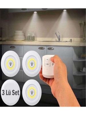 Elitled 3lü Kumandalı Pilli Spotled