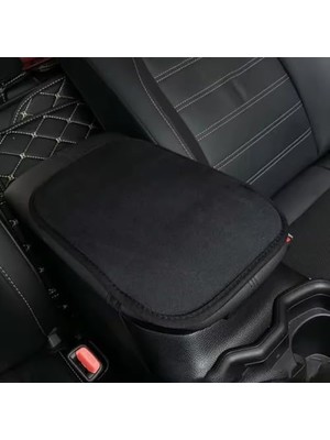 Myg Plus Premium Oto Kol Dayama Minderi 29X19 cm Kaymaz Alt Yüzey (Lastikli Sabitleme), Yumuşak Yüzey, Terletmez, (Antrasit)