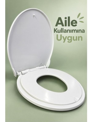 Marsilyan Çocuk Oturağı Entegre Beyaz Aile Klozet Kapağı
