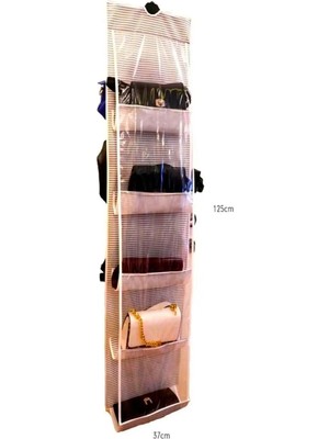 Ergonomik Şeffaf 10 Bölmeli Çanta Düzenleyici Askılığı