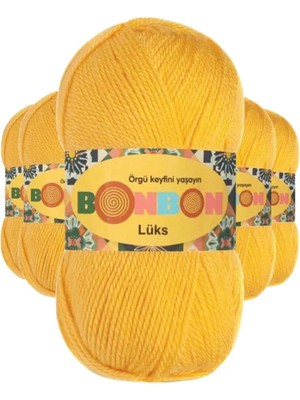 Marsilyan 5 Adet Lüks Patik Ipi Yünü Sarı 98289 - Bonbon Mudanis