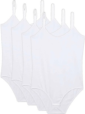 Marsilyan 4 Adet Ip Askılı Kadın Çıtçıtlı Body Beyaz