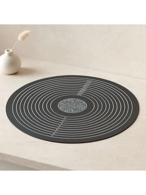 Marsilyan Yuvarlak Silikon Hamur Matı 45 cm - Ölçekli 190 G