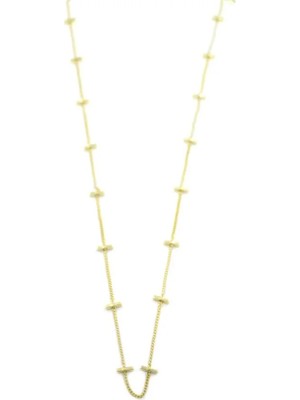 Marsilyan Çubuk Kolye - 45CM - Altın