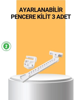 Marsilyan Pencere Cam Emniyet Kilidi Açılma Sınırlayıcı Set