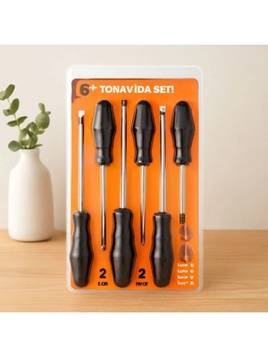 Hace Bazaar 6 Parça Tornavida Seti (Yıldız ve Düz)