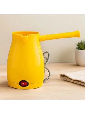 Hace Bazaar Elektrikli Türk Kahvesi Cezvesi 0.4l 1000W Çift Ağız - Sarı