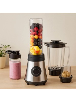 Hace Bazaar Smoothie Blender 500W - 800 ml Hazneli, Buz Kırıcı ve Kahve Öğütücü