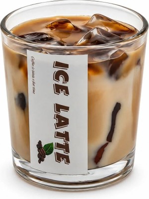 Hace Bazaar Gül Kokulu Latte Aromalı Cam Bardak Mum