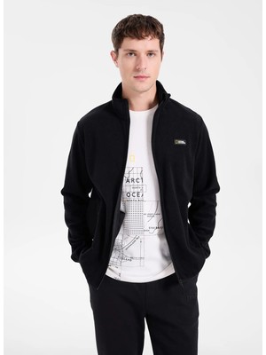 National Geographic N6WM-SWT4051 Siyah Erkek Dik Yaka Relaxed Sweatmont