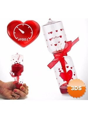 3D Sepetim Kırmızı Aşk Ölçer 17x4,5 cm