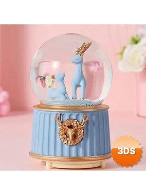 3D Sepetim Geyik Kar Küresi Küçük Boy