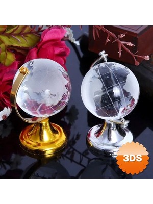 3D Sepetim Kristal Küçük Boy Cam Dünya Küresi