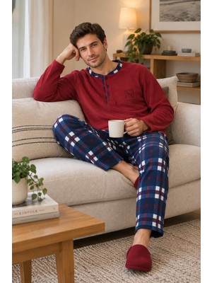 Ni̇sanca Nisanca 3 Renk Kışlık Erkek Polar Pijama Takımı