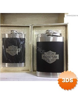 3D Sepetim Matara 8 Oz 240 ml, Viski Konyak İçki Matarası Paslanmaz Çelik