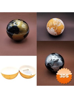 3D Sepetim Işıklı Dönen Dünya 14 cm