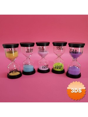 3D Sepetim 15 Dakikalık Kum Saati Dekoratif