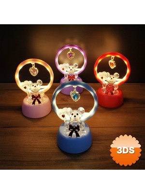 3D Sepetim Işıklı I Love You Ayıcık