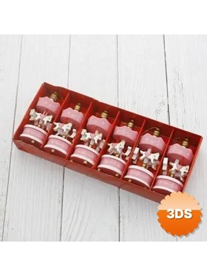3D Sepetim 6'lı Ufak Atlı Karınca Açık Pembe