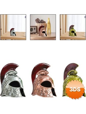 3D Sepetim Metal Dekoratif Şövalye Miğferi