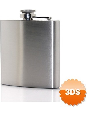 3D Sepetim Paslanmaz Çelik 6 Oz Tekli Matara