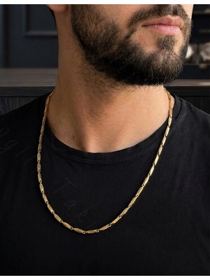 Sevgili Takı Melon Model Gold Çelik Kolye | 1+ Serisi