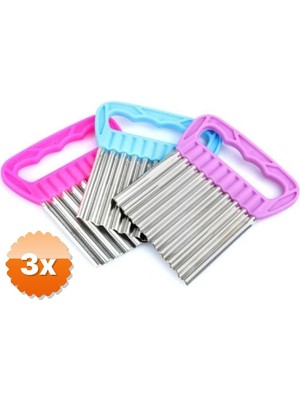 3D Sepetim 3 Adet Chips Chopper Şekilli Sebze Ve Meyve Dilimleyici