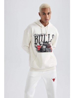 DeFacto A7270 Nba Chicago Bulls Boxy Fit Sweat Shirt