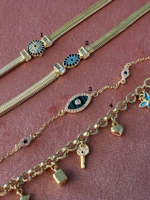 CM 14K Altın Renginde Charm Detaylı Bileklik Modelleri