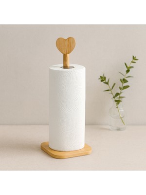 Akıllı Bayi Bambu Kağıt Havluluk 12X12 cm Kalp Başlı Sap 28.5 cm