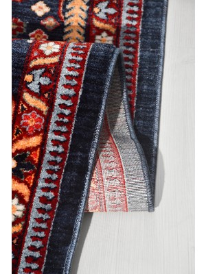 Anatolia Anatolıa Halı Buhara - Vintage- Lacivert/kiremit  - Sabit Ölçü- Oturma Odası,salon - Robot Süpürgeye Uyumlu-Kolay Temizlenebilir