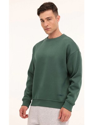 101813162 Lumberjack MB Ros 16HS108 4pr Yeşil Erkek Sweatshirt