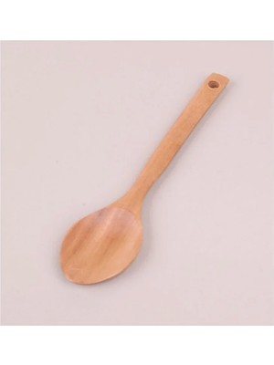 MiraLive Balsa BLS-029A Ahşap Yemek Servis Kaşığı 28 cm Mudanis