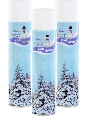 MiraLive 3 Adet Max Kar Köpüğü Spreyi, Eriyen Kar Taneleri, Parti Köpük Karı Yapar Kar Yağdıran Sprey 3X300 ml