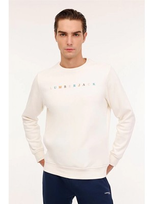 Lumberjack 101888073 ml Week 16WK1003 4pr Ekru Erkek Sweatshirt