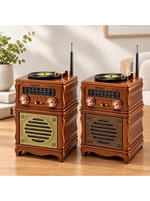MiraLive Retro Radyo Hoparlör Am Fm Sw Bluetooth USB Type-C Şarjlı