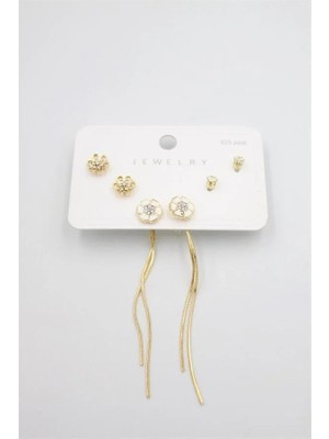 MiraLive Çoklu Set Küpe - Altın