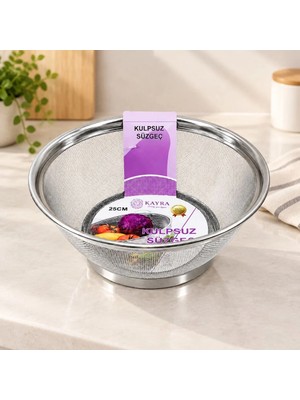 MiraLive 25 cm Kulpsuz Metal Sepet Süzgeç