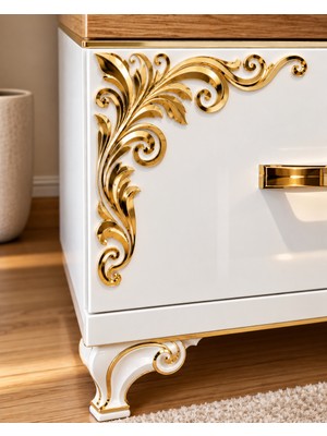 Galeria 10 Adet 15X15 cm Gold, Aynalı Pleksi Kendinden Yapışkanlı Köşe Dekoru