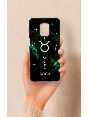 Vip Case Redmi Note 9 Pro 9s Uyumlu Boğa Burcu Temalı Desenli Silikon Kılıf