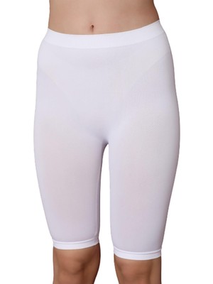 Lissa Butik Premium Koleksiyon  Beyaz Mı Emay 3856 Soft Kapri Tayt Wear