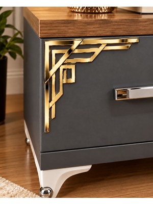 Galeria 10 Adet 15X15 cm Gold,aynalı Pleksi Kendinden Yapışkanlı Köşe Dekoru